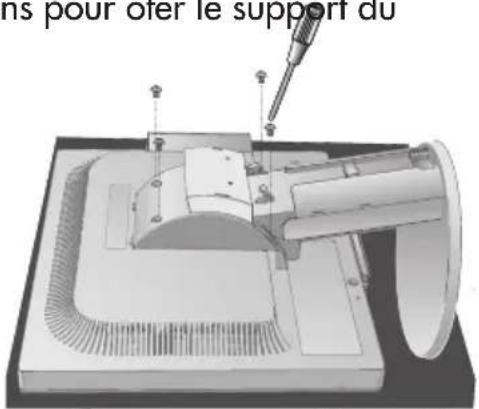 NEC MultiSync LCD2170NX - Enlevez le support du moniteur pour le montage - 2