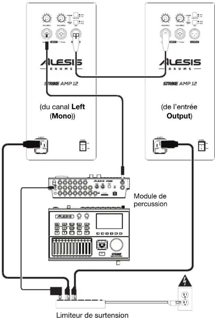 ALESIS Strike Amp 12 - Exemple C:Deux Strike Amps (mono) - 1