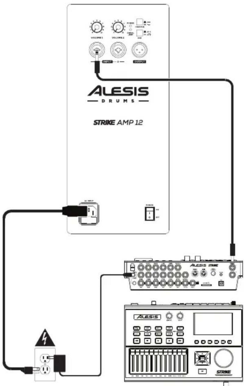 ALESIS Strike Amp 12 - Example A: One Strike Amp (Mono) - 1