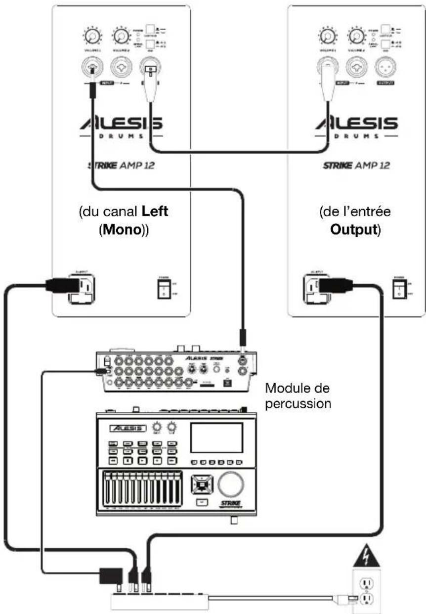 ALESIS Strike Amp 8 - Exemple C : Deux Strike Amps (mono) - 1