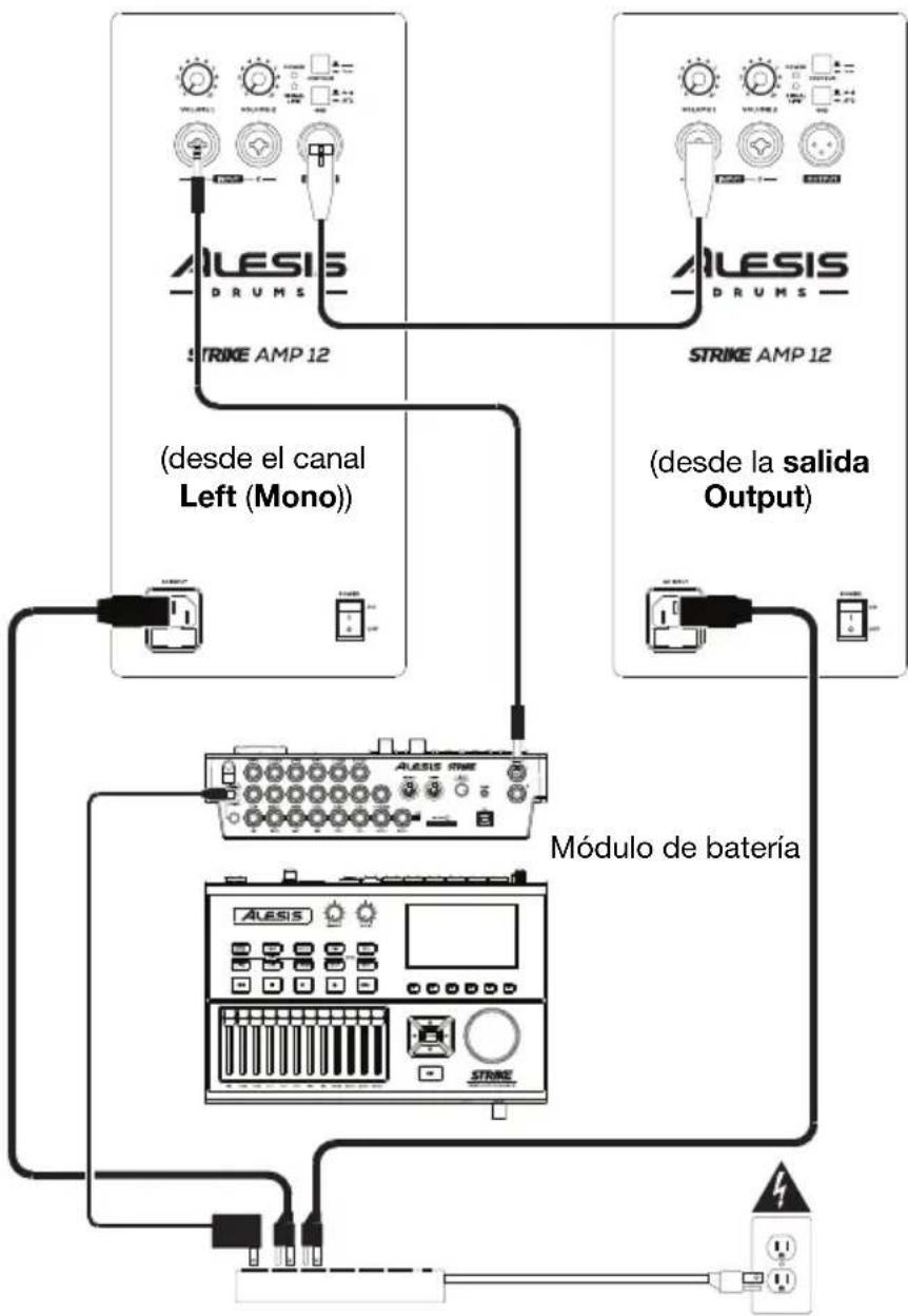 ALESIS Strike Amp 8 - Ejemplo C: Dos Strike Amps (mono) - 1