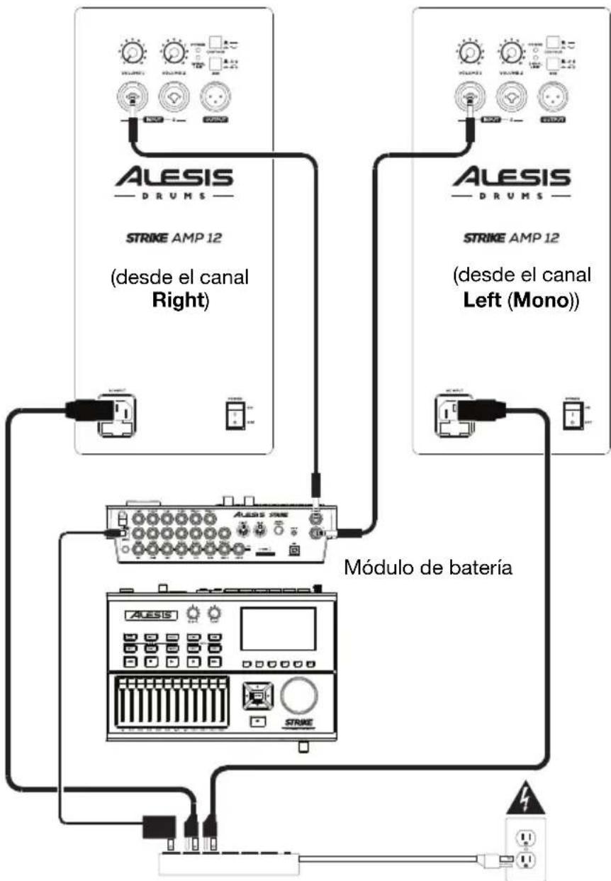 ALESIS Strike Amp 8 - Ejemplo B: Dos Strike Amps (estéreo) - 1