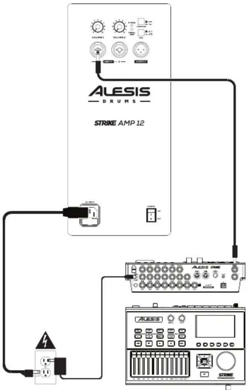 ALESIS Strike Amp 8 - Example A: One Strike Amp (Mono) - 1
