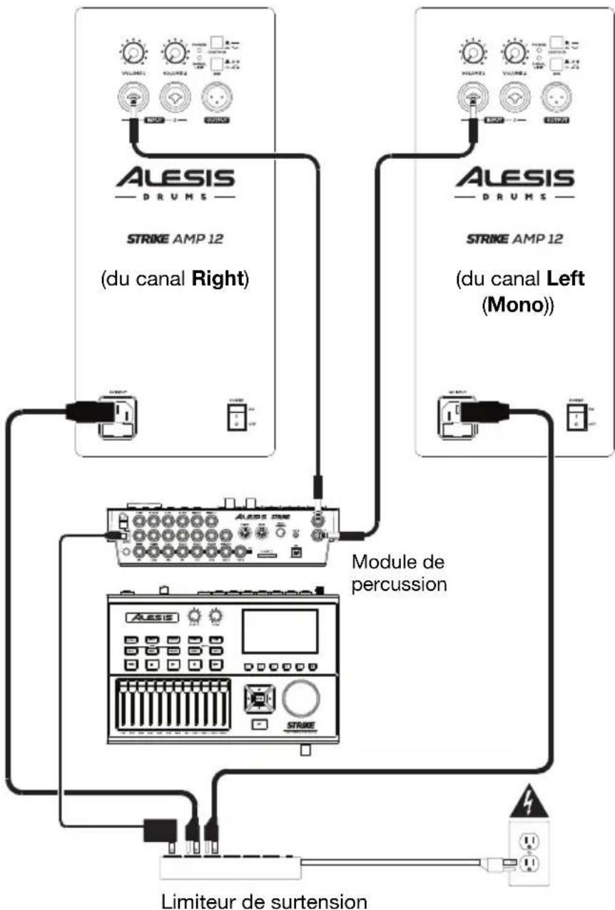 ALESIS Strike Amp 8 - Exemple B : Deux Strike Amps (stéréo) - 1