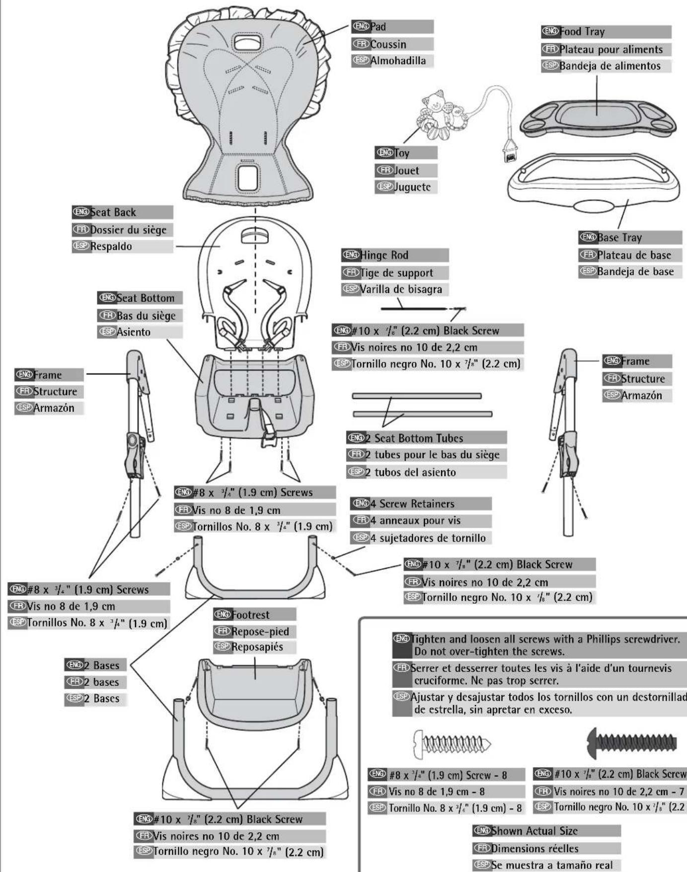 FISHER-PRICE C5936 - Prévenir les blessures graves ou la mort qui pourrait survenir si l'enfant tombait ou glissait hors de la chaise haute : - 1