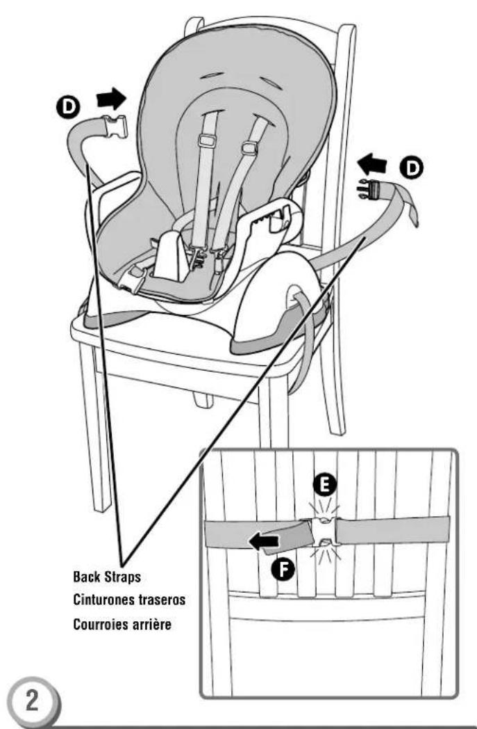 FISHER-PRICE W9473 - Attaching to a Chair Ajustar a una silla Pour fixer le siege à une chaise - 2