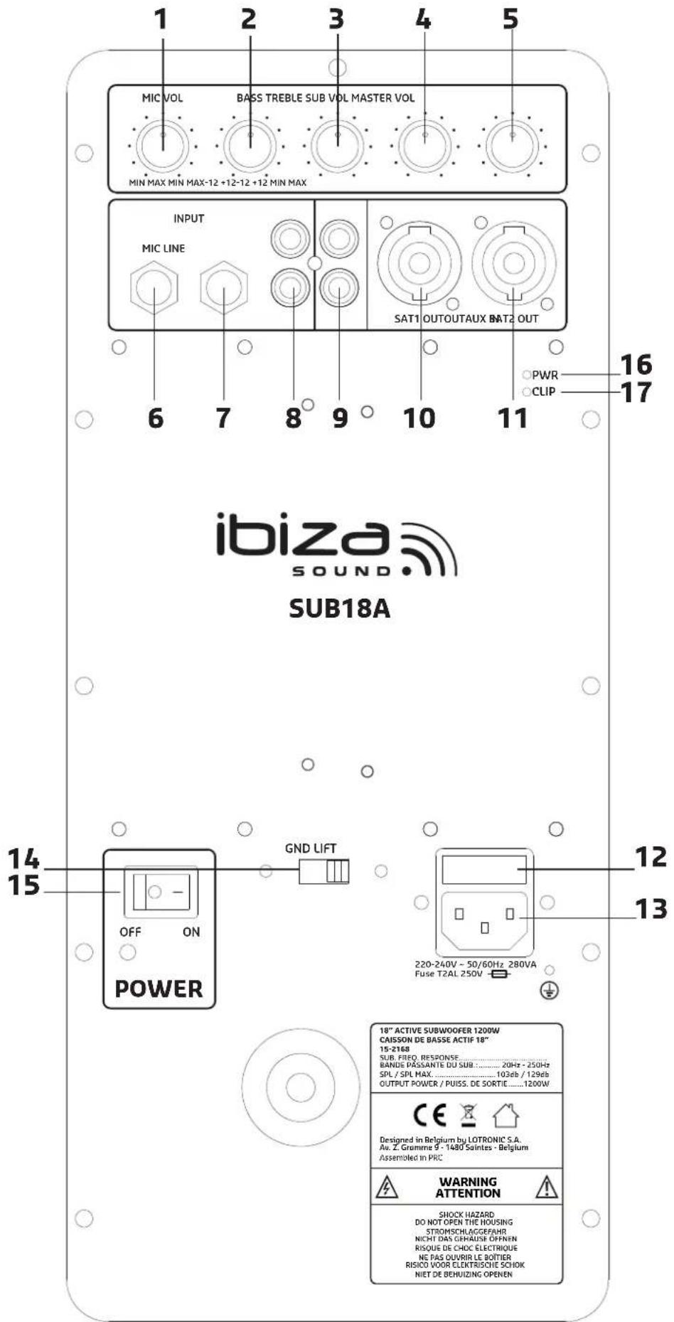 IBIZA SOUND SUB18A - 1