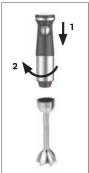 RIVIERA & BAR PPM530 - Procedure de mise en service commune au pied mixeur (3) et au pied mayonnaises (4): - 1