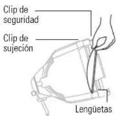 Clip de seguridad Clip de sujeción Lengüetas