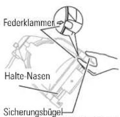 Federklammer Halte-Nasen Sicherungsbügel
