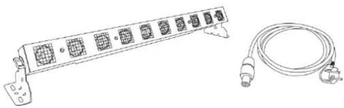 Showtec Sunstrip Active MKII - Le contenu expédié comprend : - 1