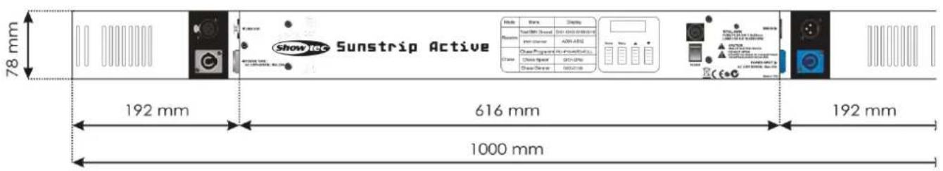 Showtec Sunstrip Active MKII - Dimensions - 2