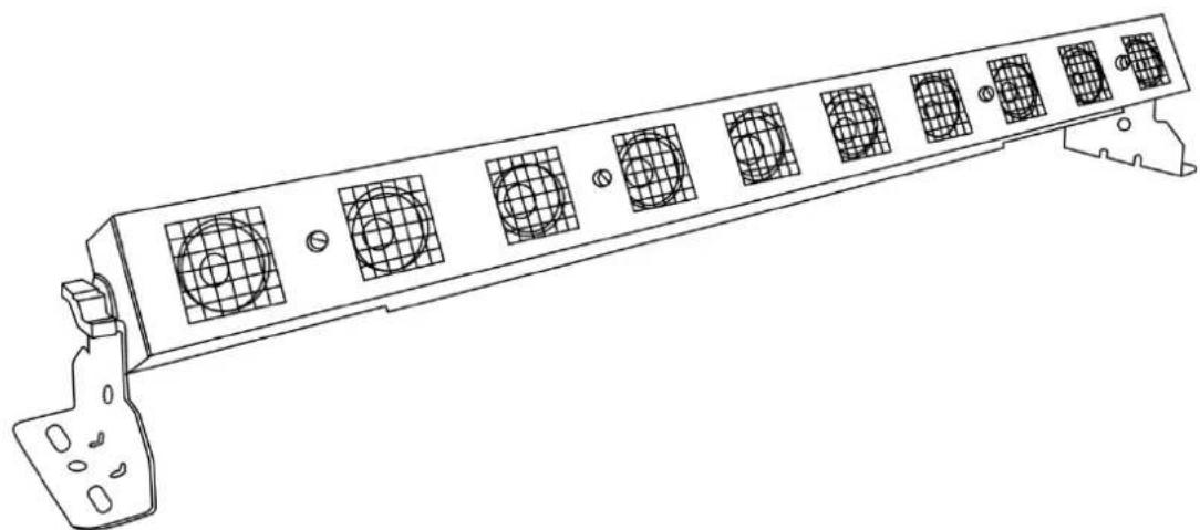Showtec Sunstrip Active MKII - Procédure : - 1