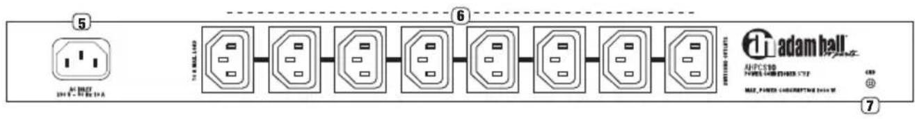 Adam Hall AHPCS10 Power Conditioner - REAR PANEL - 1