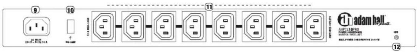 Adam Hall AHPCS10 Power Conditioner - RÜCKSEITE: - 1