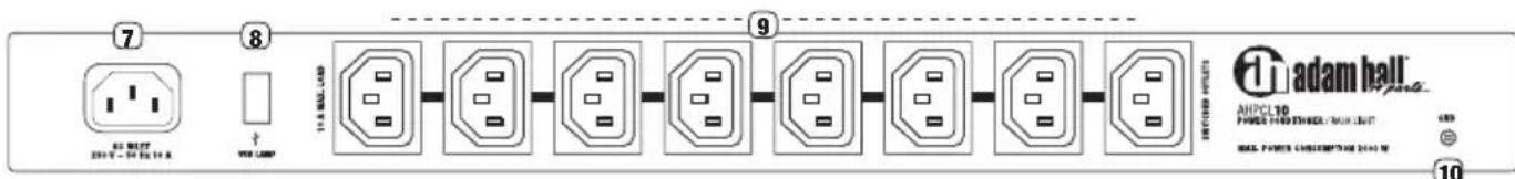 Adam Hall AHPCS10 Power Conditioner - RÜCKSEITE: - 1