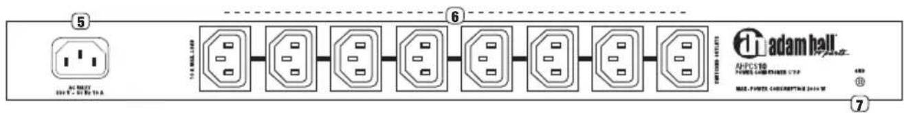 Adam Hall AHPCS10 Power Conditioner - PANEL POSTERIOR - 1