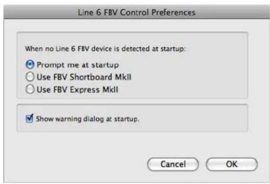 LINE 6 FBV Express MKII - Preférences - 1
