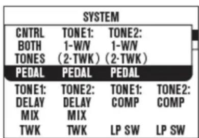 LINE 6 FBV Express MKII - Configuration système du POD X3 — Réglages de pédale - 1