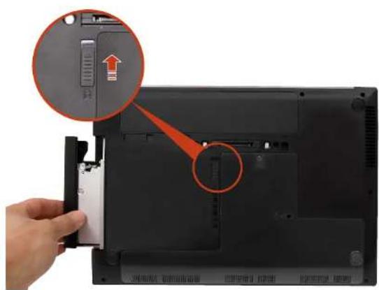 SAMSUNG NP400B4CEXP - 安装/卸下CD驱动器 - 1