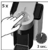 DELONGHI Nespresso Vertuo Evoluo - RESET TO FACTORY SETTINGS/ REINITIALISER LES PARAMÉTRES DE RÉGLAGE D'USINE - 4
