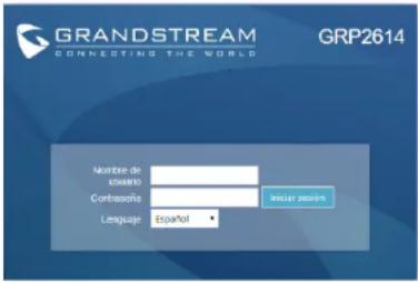 GRANDSTREAM GRP2614 - Configurando el GRP2614 utilizando un navegador web: - 1