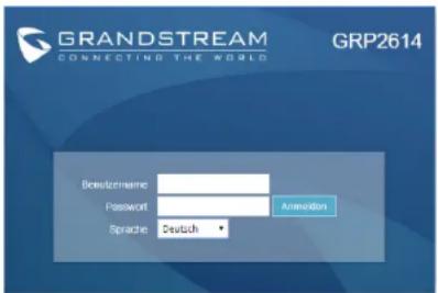 GRANDSTREAM GRP2614 - Konfiguration des GRP2614 via Web-Browser: - 1