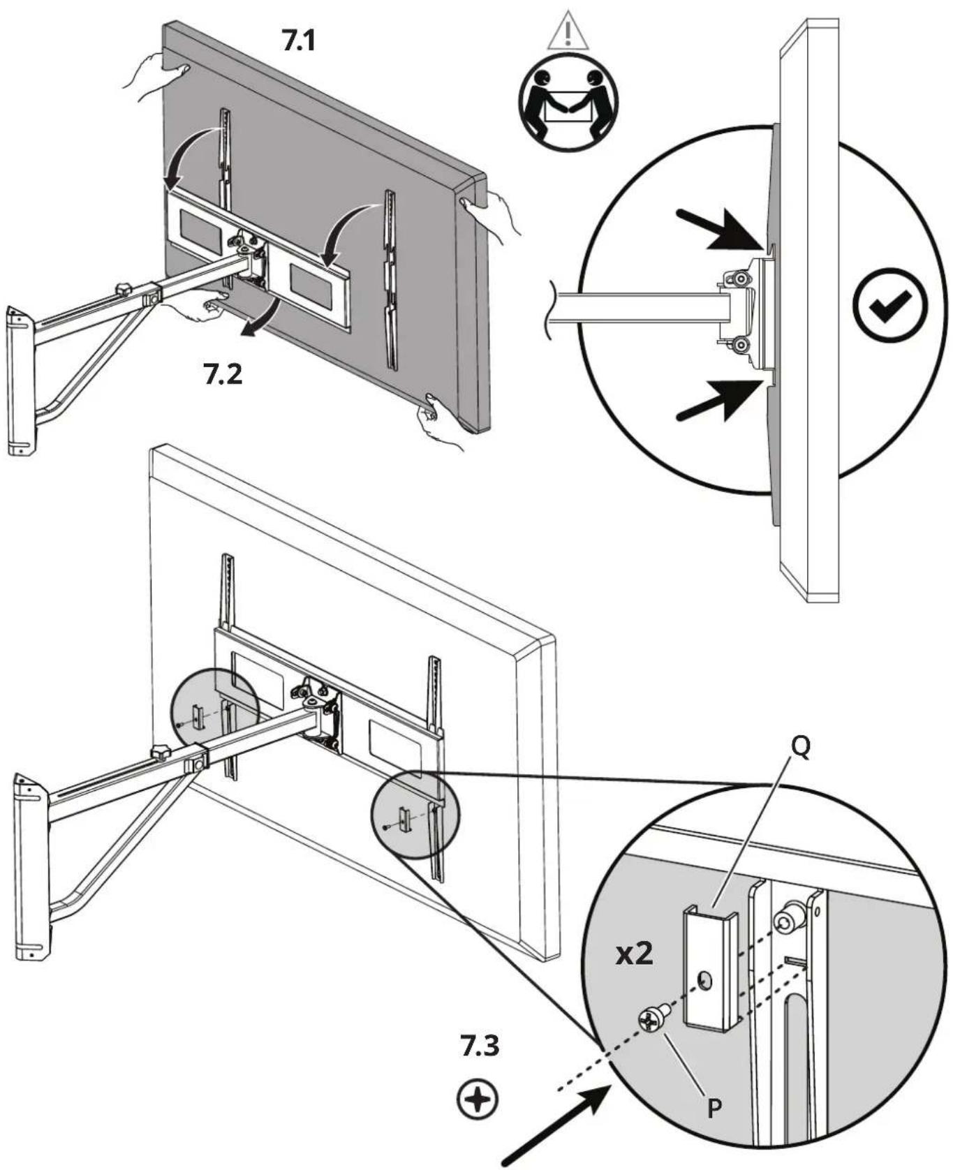 Kanto FMC1 - Hang and Secure TV Attachez et sécurisez le téléviseur Cuelgue y asegure el televisor - 1