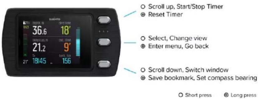 SUUNTO EON Steel Black - Affichage – modes, vues et états - 1