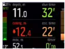 SUUNTO EON Steel Black - Exemples d'affichage de décompression - 3
