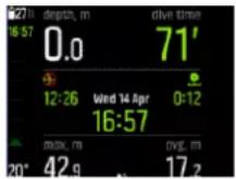 SUUNTO EON Steel Black - Temps d'interdiction de vol et de surface - 1