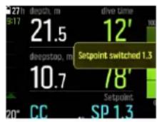 SUUNTO EON Steel Black - Changement de set point - 1