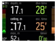 SUUNTO EON Steel Black - Exemples d'affichage de décompression - 1
