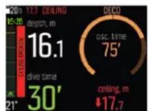 SUUNTO EON Steel Black - Avertissement : Plafond dépassé - 2