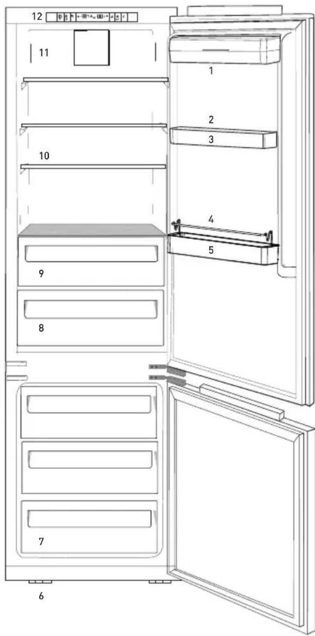 GRUNDIG GKNI15740N - Familiarizarse con el electrodoméstico - 1