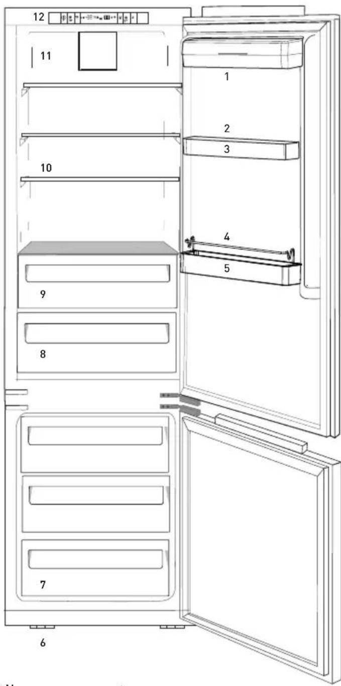 GRUNDIG GKNI15740N - Køl/frys - 1