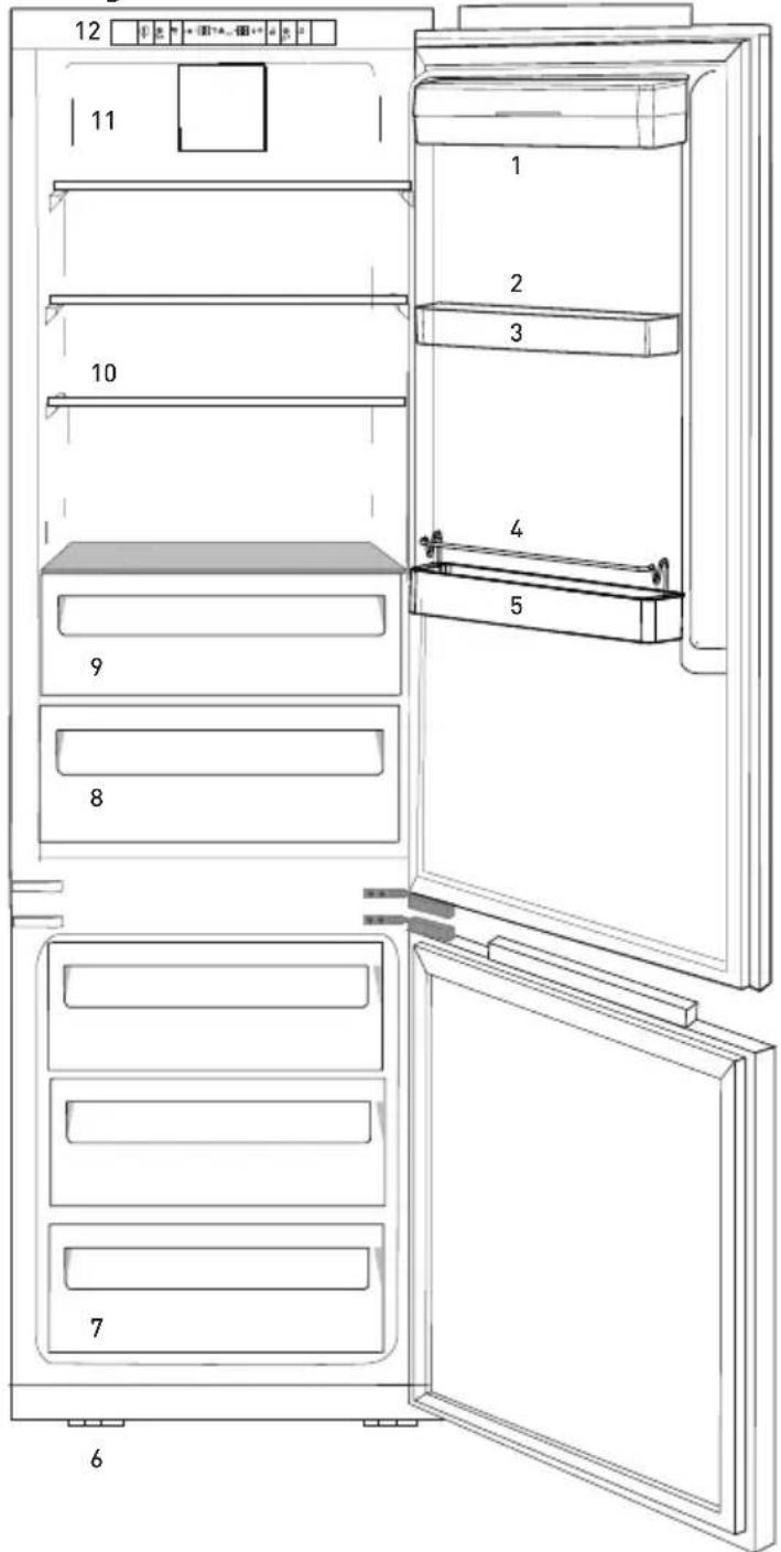 GRUNDIG GKNI15740N - Kjøl/frys - 1