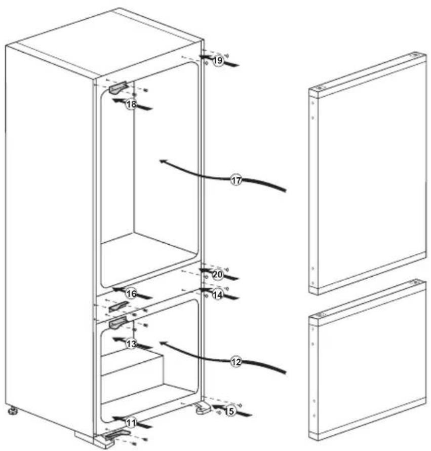 GRUNDIG GKNI 25940 N - Réversibilité des portes - 2