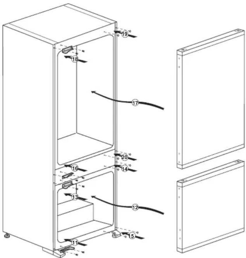 GRUNDIG GKNI 25940 N - Inversione degli sportelli - 2