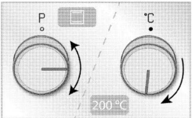 GRUNDIG GEBM19300BC - Cuisson manuelle pour la selec tion de la temperature et de la fonction de cuisson du four - 1