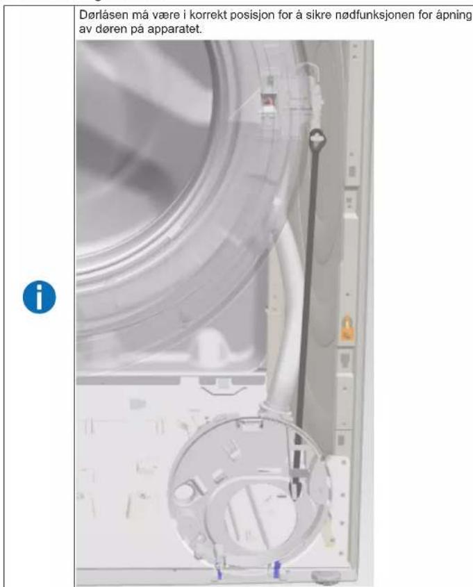 SIEMENS WM14US90NL - Montering av dørlås - 1