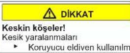 Profilo BD2176WFAN - Kapinin ust mentesesinin degistirilmesi (gostergeli kapi) - 4