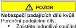 Profilo BD2076LFXN - Vymena horniho zavesu dvifek Spezialni nastroje: - 8