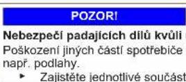 Profilo BD2076LFXN - Vymena horniho zavesu dvifek Spezialni nastroje: - 10