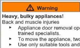 Profilo BD2076WFXN - Replacing door middle hinge - 2
