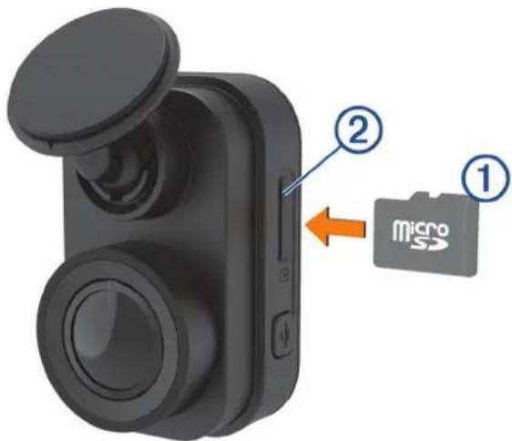 GARMIN Dash Cam Mini 2 - Installation d'une carte mémoire - 1