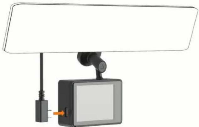 GARMIN Dash Cam 67W - Raccordement de l'appareil à l'alimentation du véhicule - 1