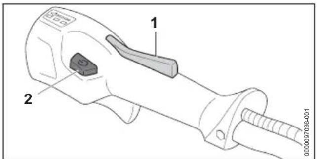 STIHL FSA 135 - Impostare il grado di potenza - 1