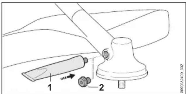 STIHL FSA 135 - Lubrificare il riduttore - 1