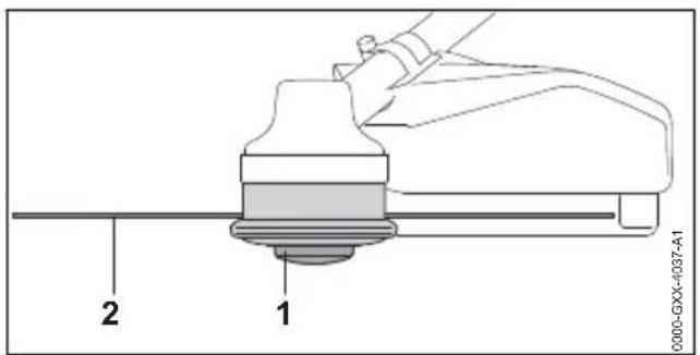 STIHL FSA 135 - Maaidraden op de maaikoppen Auto-Cut bijstellen - 1
